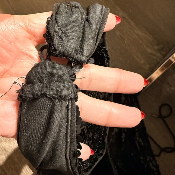 Black Sequin Halter Dress - Picture 3 of 3